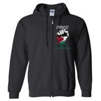 Palestine Free Palestine in Arabic Free Gaza Palestine Flag Full Zip Hoodie