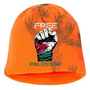 Palestine Free Palestine in Arabic Free Gaza Palestine Flag Kati - Camo Knit Beanie