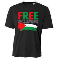 Palestine Free Palestine In Arabic Free Gaza Palestine Flag Cooling Performance Crew T-Shirt