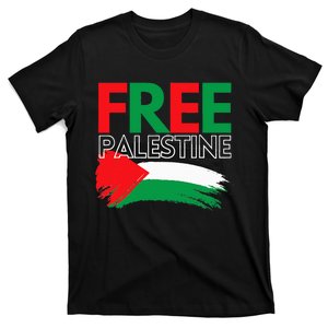 Palestine Free Palestine In Arabic Free Gaza Palestine Flag T-Shirt