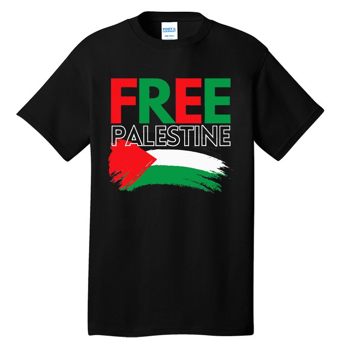 Palestine Free Palestine In Arabic Free Gaza Palestine Flag Tall T-Shirt