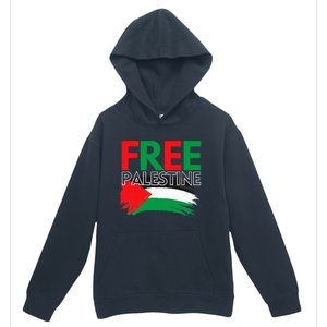 Palestine Free Palestine In Arabic Free Gaza Palestine Flag Urban Pullover Hoodie