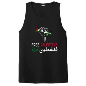 Palestine Free Palestine In Arabic Free Gaza Palestine Flag PosiCharge Competitor Tank