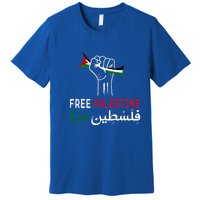 Palestine Free Palestine In Arabic Free Gaza Palestine Flag Premium T-Shirt