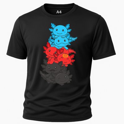 Polyamory Flag Pride LGBTQ Axolotl Performance Shirt