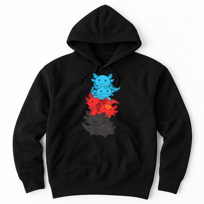 Polyamory Flag Pride LGBTQ Axolotl Hoodie