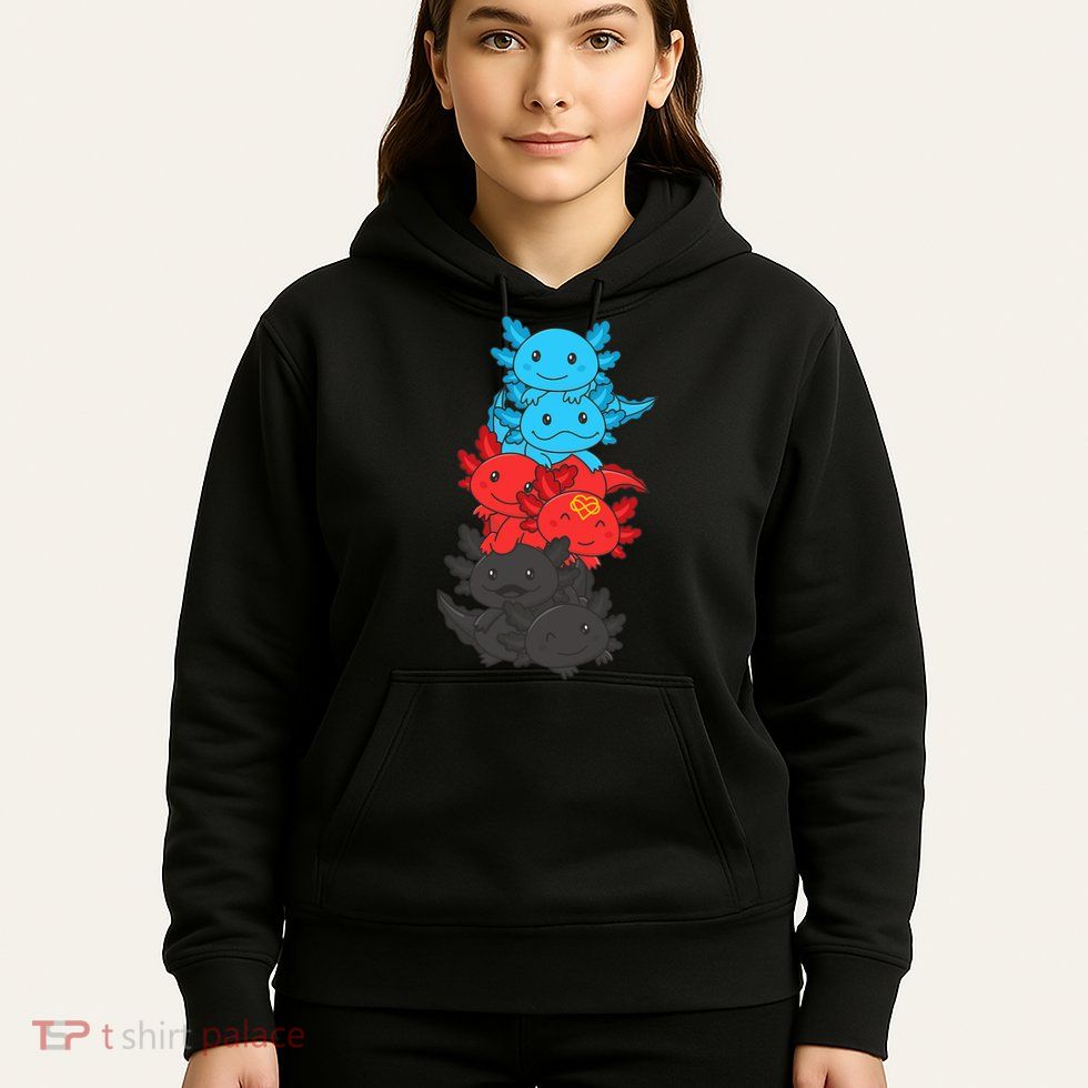 Polyamory Flag Pride LGBTQ Axolotl Hoodie