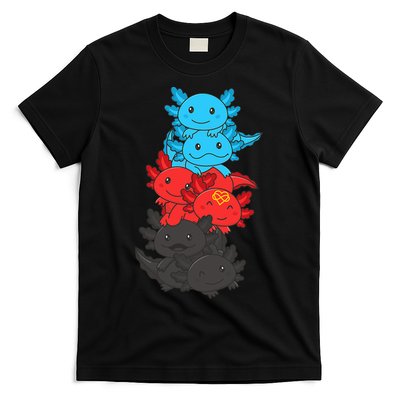 Polyamory Flag Pride LGBTQ Axolotl T-Shirt