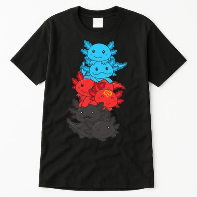Polyamory Flag Pride LGBTQ Axolotl Tall T-Shirt