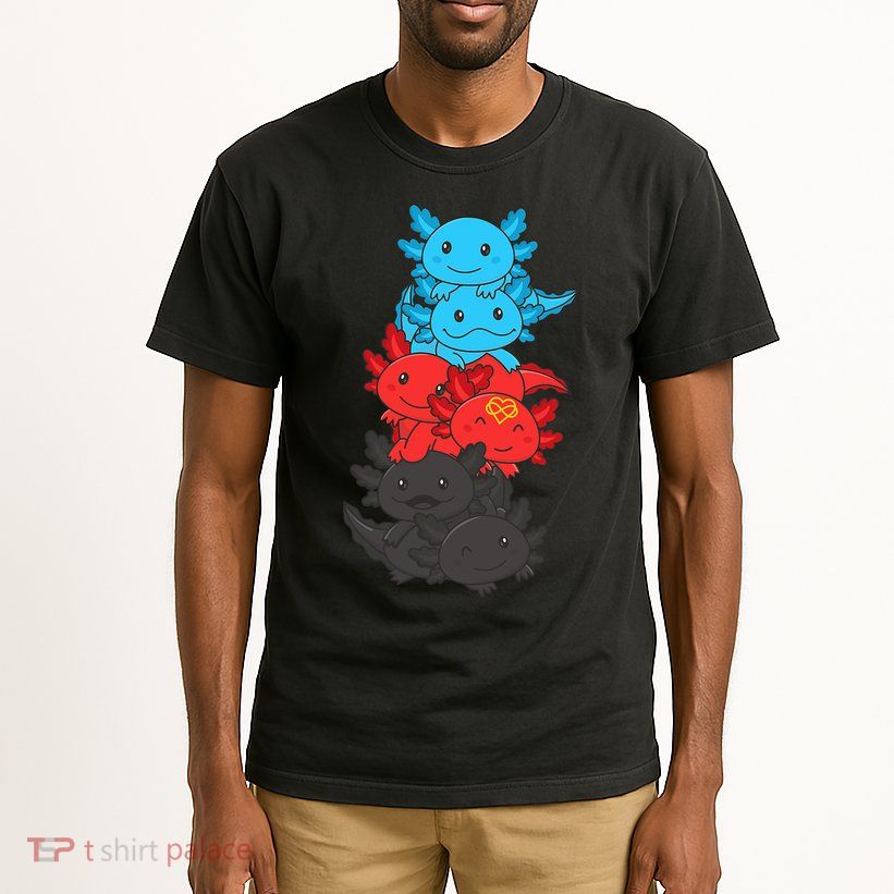 Polyamory Flag Pride LGBTQ Axolotl Tall T-Shirt