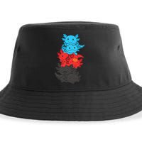 Polyamory Flag Pride LGBTQ Axolotl Sustainable Bucket Hat