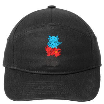Polyamory Flag Pride LGBTQ Axolotl 7-Panel Snapback Hat