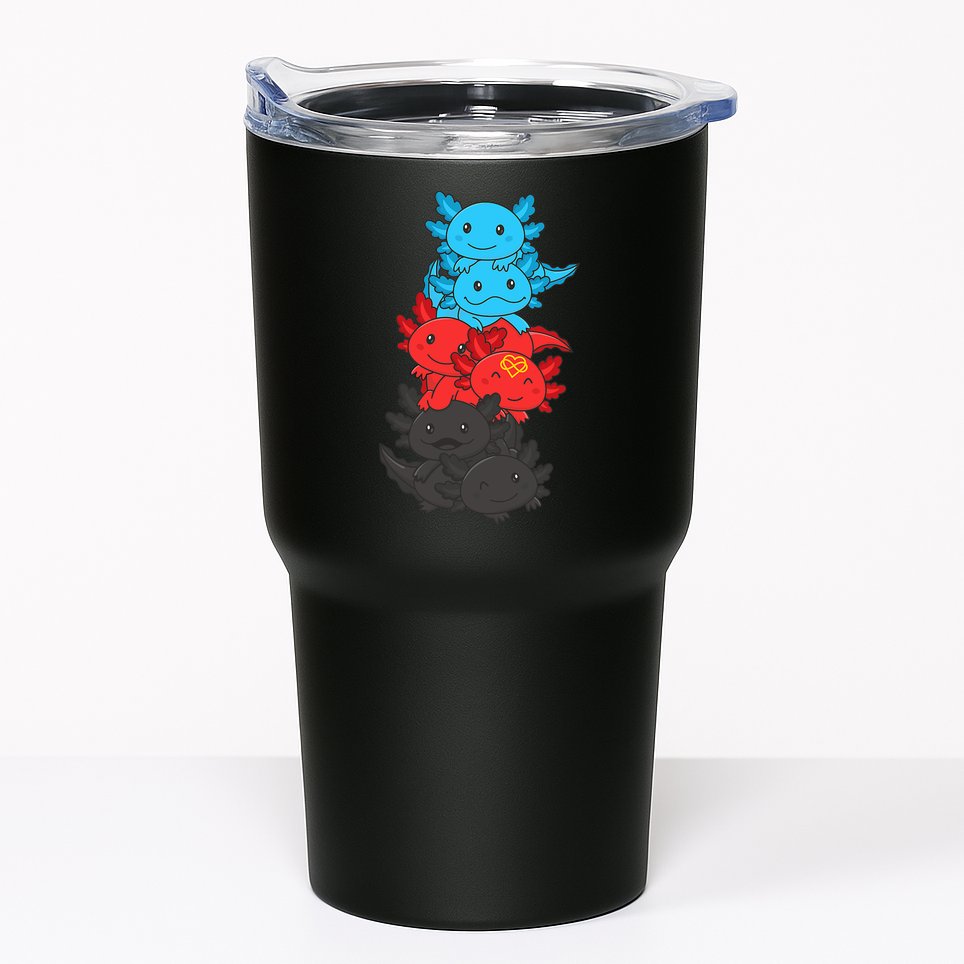 Polyamory Flag Pride LGBTQ Axolotl Tumbler