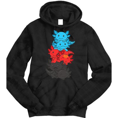 Polyamory Flag Pride LGBTQ Axolotl Tie Dye Hoodie