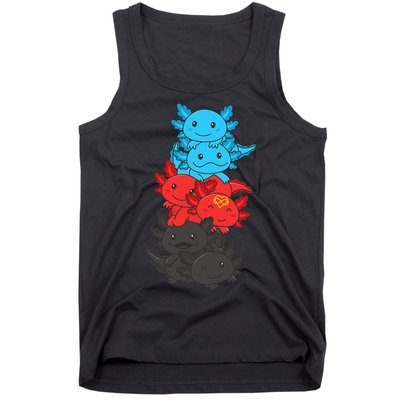 Polyamory Flag Pride LGBTQ Axolotl Tank Top