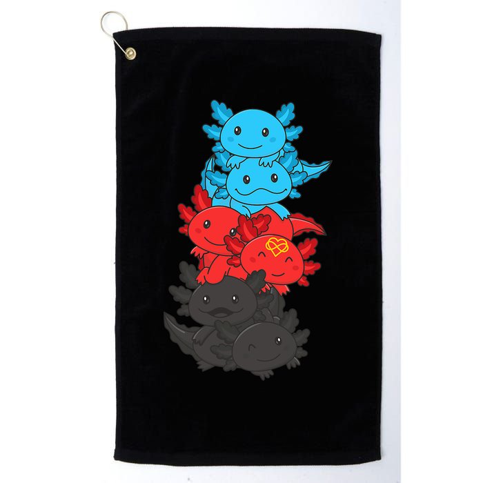 Polyamory Flag Pride LGBTQ Axolotl Golf Towel