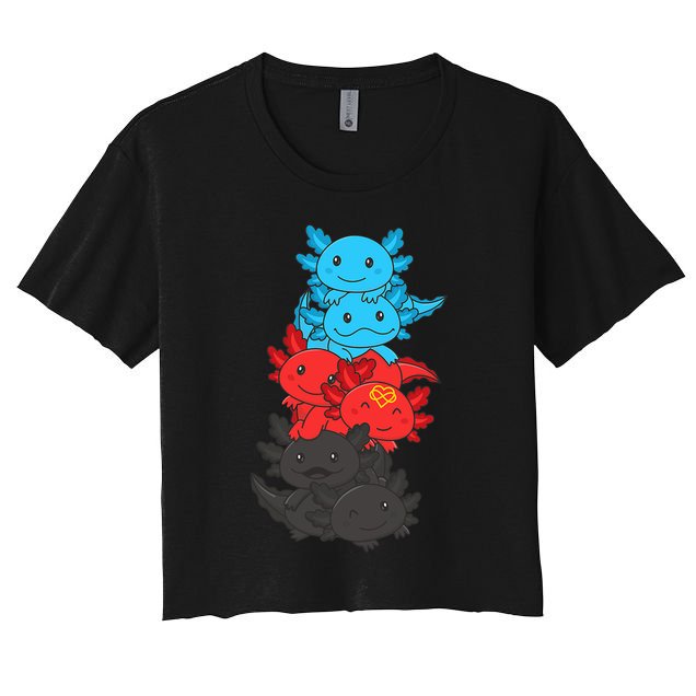 Polyamory Flag Pride LGBTQ Axolotl Crop Top