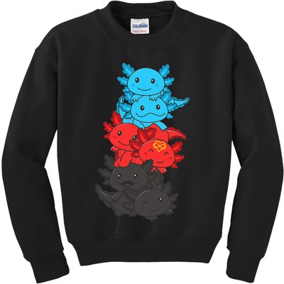 Polyamory Flag Pride LGBTQ Axolotl Kids Sweatshirt