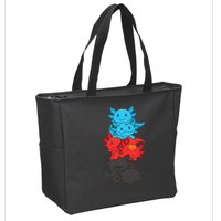 Polyamory Flag Pride LGBTQ Axolotl Zip Tote Bag