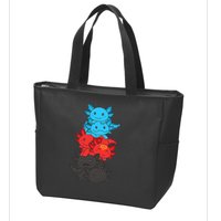 Polyamory Flag Pride LGBTQ Axolotl Zip Tote Bag