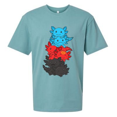 Polyamory Flag Pride LGBTQ Axolotl Sueded Cloud Jersey T-Shirt