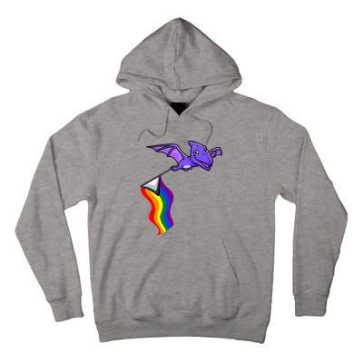 Pride Flag Pterosaur Pterodactyl Rainbow Dinosaur Tall Hoodie