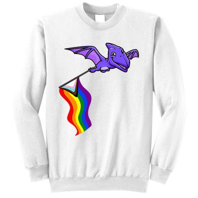 Pride Flag Pterosaur Pterodactyl Rainbow Dinosaur Sweatshirt