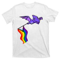 Pride Flag Pterosaur Pterodactyl Rainbow Dinosaur T-Shirt