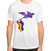 Pride Flag Pterosaur Pterodactyl Rainbow Dinosaur Adult ChromaSoft Performance T-Shirt