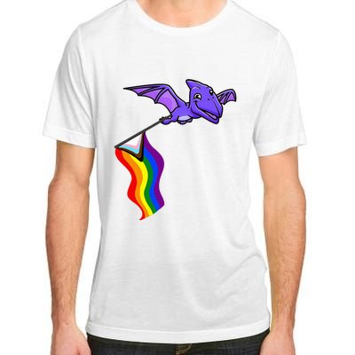 Pride Flag Pterosaur Pterodactyl Rainbow Dinosaur Adult ChromaSoft Performance T-Shirt