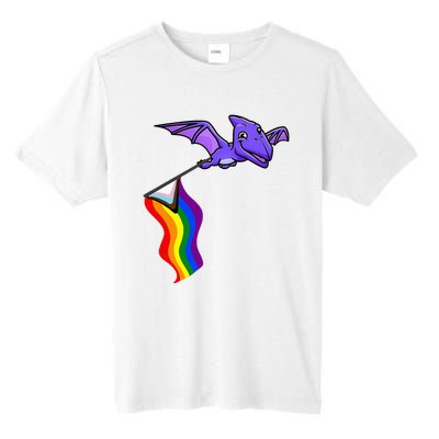 Pride Flag Pterosaur Pterodactyl Rainbow Dinosaur Tall Fusion ChromaSoft Performance T-Shirt