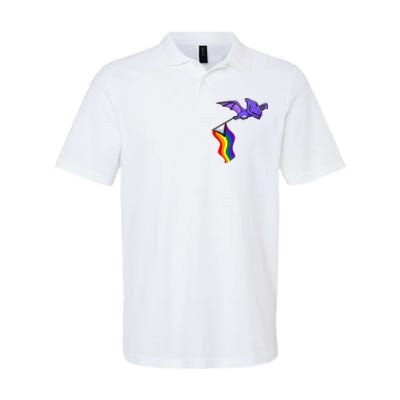 Pride Flag Pterosaur Pterodactyl Rainbow Dinosaur Softstyle Adult Sport Polo