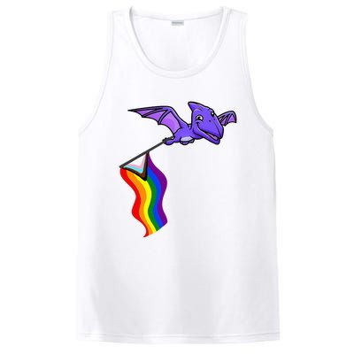 Pride Flag Pterosaur Pterodactyl Rainbow Dinosaur PosiCharge Competitor Tank