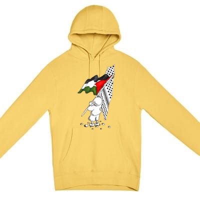 Palestine Free Palestine In Arabic Free Gaza Palestine Premium Pullover Hoodie