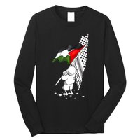 Palestine Free Palestine In Arabic Free Gaza Palestine Long Sleeve Shirt