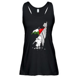 Palestine Free Palestine In Arabic Free Gaza Palestine Ladies Essential Flowy Tank