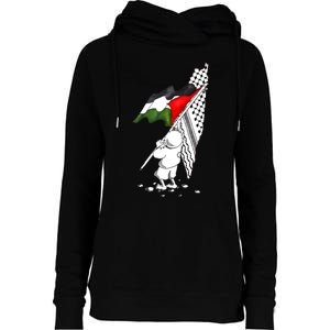 Palestine Free Palestine In Arabic Free Gaza Palestine Womens Funnel Neck Pullover Hood