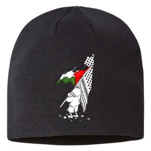 Palestine Free Palestine In Arabic Free Gaza Palestine Sustainable Beanie