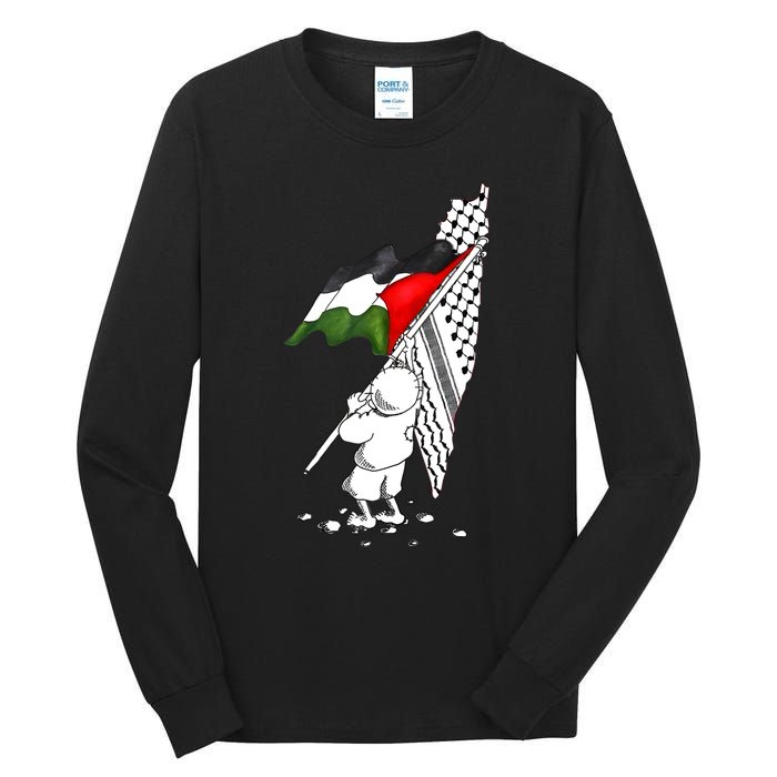 Palestine Free Palestine In Arabic Free Gaza Palestine Tall Long Sleeve T-Shirt