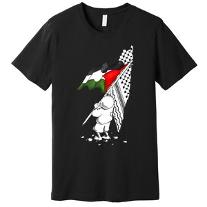 Palestine Free Palestine In Arabic Free Gaza Palestine Premium T-Shirt