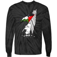 Palestine Free Palestine In Arabic Free Gaza Palestine Tie-Dye Long Sleeve Shirt