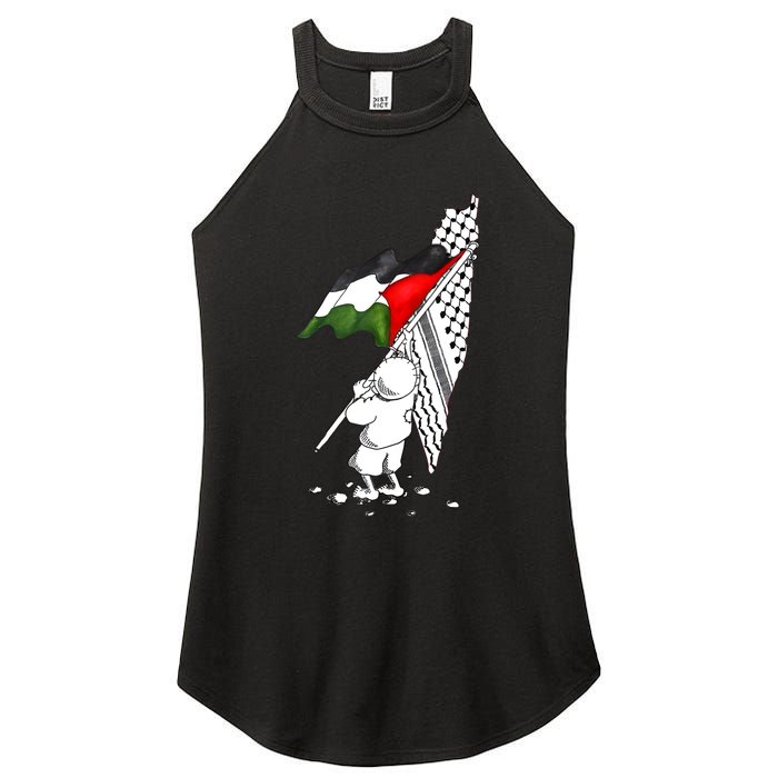 Palestine Free Palestine In Arabic Free Gaza Palestine Women's Perfect Tri Rocker Tank