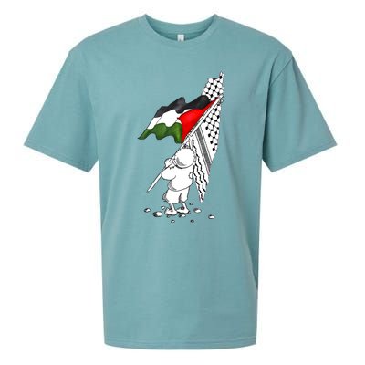 Palestine Free Palestine In Arabic Free Gaza Palestine Sueded Cloud Jersey T-Shirt