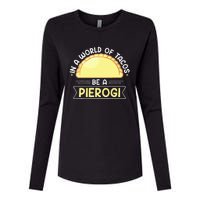 Polish Food Pierogi Design For A Polish Pierogi Lovers Womens Cotton Relaxed Long Sleeve T-Shirt