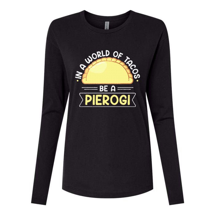 Polish Food Pierogi Design For A Polish Pierogi Lovers Womens Cotton Relaxed Long Sleeve T-Shirt