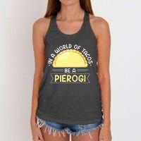 Polish Food Pierogi Design For A Polish Pierogi Lovers Women's Knotted Racerback Tank