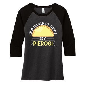 Polish Food Pierogi Design For A Polish Pierogi Lovers Women's Tri-Blend 3/4-Sleeve Raglan Shirt