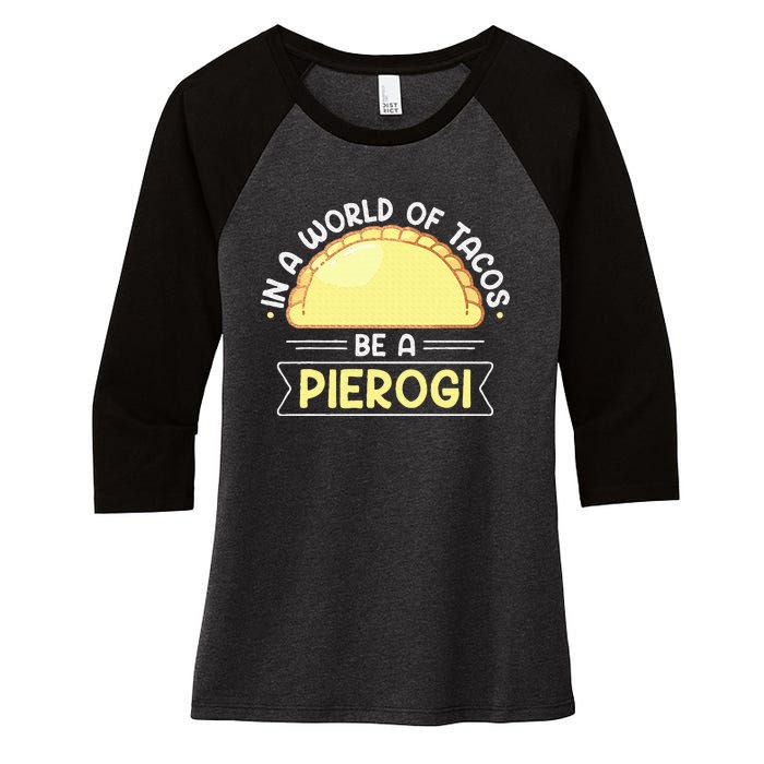 Polish Food Pierogi Design For A Polish Pierogi Lovers Women's Tri-Blend 3/4-Sleeve Raglan Shirt