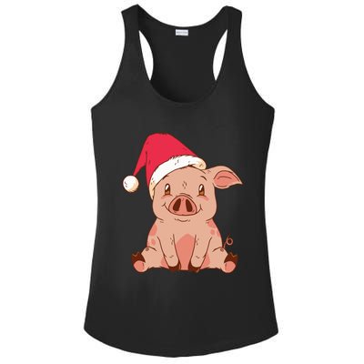 Pig Farmer Piggy Christmas Xmas Funny Gift Ladies PosiCharge Competitor Racerback Tank