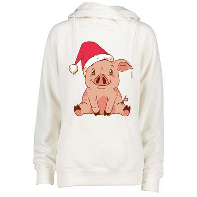 Pig Farmer Piggy Christmas Xmas Funny Gift Womens Funnel Neck Pullover Hood